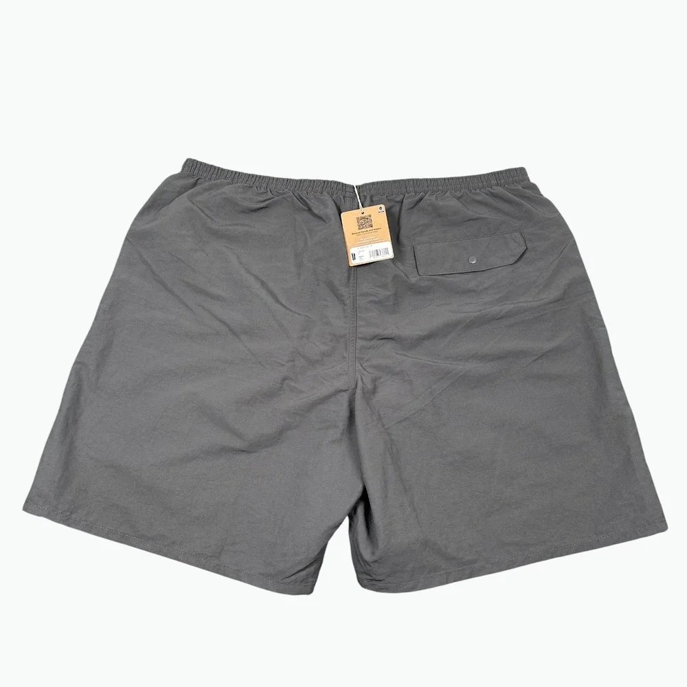 New Patagonia Baggies Longs Shorts Mens XL Forge Grey 7 Inch Inseam Mesh Liner